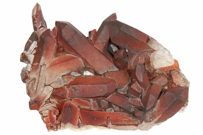 Natural, Red Quartz Crystal Cluster - Morocco #134064
